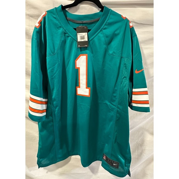 Teal Nike NFL Miami Dolphins Jersey Men's 3XL #1 TAGOVAILOA - Picture 2 of 5
